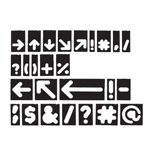 Milescraft Horizontal Symbol Template Set 1-1/2" & 2-1/2" - Picture 1 of 2