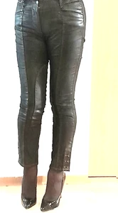 Original MAC Jeans XL Lederhose, Kunstleder Leggings, Gr. 38/30 passt bis Gr. 44 - Bild 1 von 24