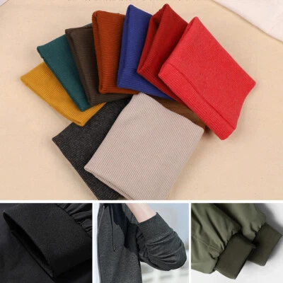 High Stretch Knitted Rib Cotton Fabric Trim T-shirt Neckline Elastic Collar Cuff - Image 1 of 4