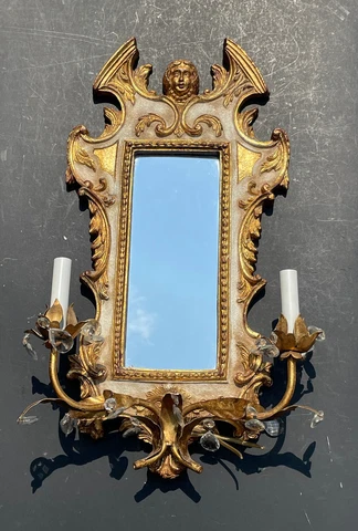 Vintage Carved MIRROR GOLD *ITALY Antique ORNATE Wall ITALIAN Style FLORENTINE Cover