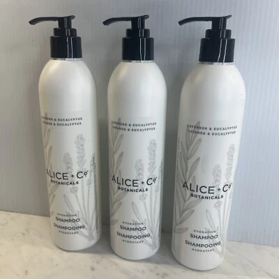 ALICE +CO BOTANICALS (3) Alice + Co Botanicals Hydrating Shampoo Lavender & Eucalyptus 12oz New