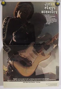 JIMI PLAYS BERKELEY 11X17 ROLLED ORIGINAL MOVIE POSTER JIMI HENDRIX DOCU (1971) - Picture 1 of 1