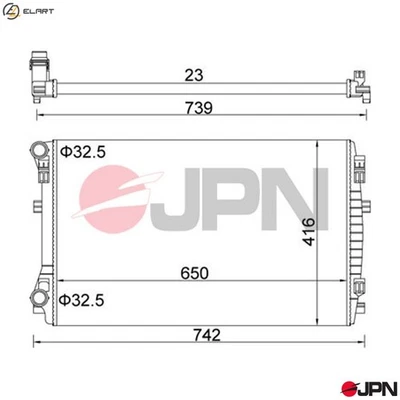 RADIATOR ENGINE COOLING 60C9069-JPN FOR SKODA KAROQ OCTAVIA/III/Combi SUPERB Q2 - Image 1 of 4