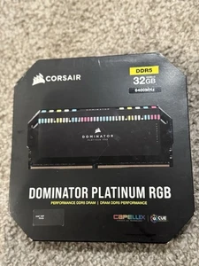 Corsair Dominator Platinum RGB 32GB (2x16GB) DDR5 DRAM 6400 MHz Memory Kit  - Picture 1 of 2