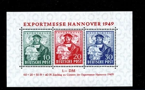 Alemania #664a (G855) S/S Feria de Exportación de Hannover 1949, MNH, VF, CV $105,00 - Imagen 1 de 2