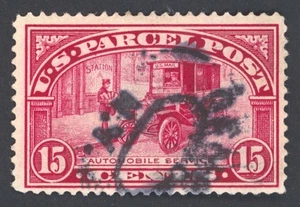 US Scott Q7 Usato 15c Carmine Rose Auto Service Lotto PS031 bhmstamps - Foto 1 di 2
