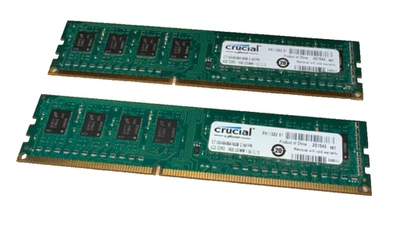 16GB Crucial DDR3 Desktop Memory 2x 8GB PC3L 12800 1600mhz CT102464BA160B - Image 1 of 3