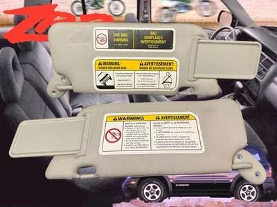 Chevy Tracker ZR2 2003 2,5 L gris vinilo parasoles par diestro derecho 1999-2004 OEM Foto 1 de 4