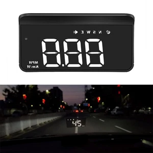 Digital GPS Tachometer Head Up Display MPH/KM Übergeschwindigkeit Müde Warnalarm - Picture 1 of 7