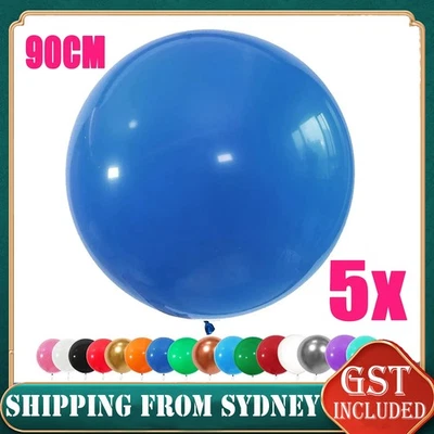5x Large 90cm Giant Jumbo Balloon Latex Retro Balloons Circular Birthday Wedding - image 1 of 4