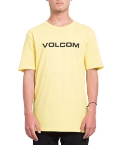 VOLCOM TSHIRT KURZARM HERREN BAUMWOLLE RUNDHALS KNACKIG EURO GELB HALBER PREIS - Bild 1 von 2