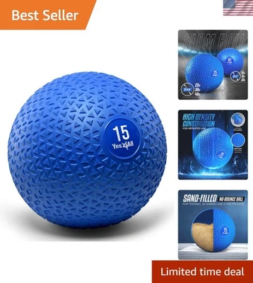 Versátil bola de golpe de 15 lb - pelota ponderada de PVC duradera para entrenamiento de fuerza central Foto 1 de 4