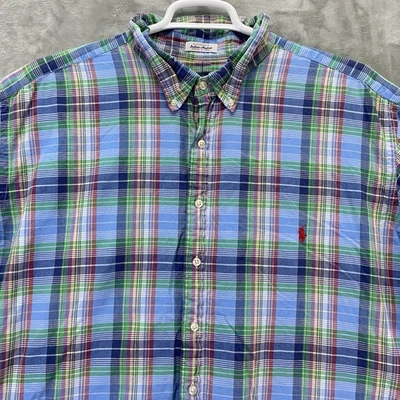 Ralph Lauren Shirt Men 3XB Colorful Big indian madras short sleeve Casual preppy - Image 1 of 4