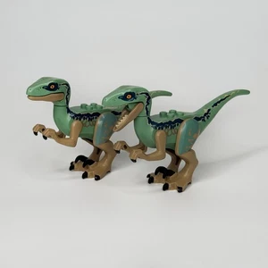Lego Jurassic World Raptor Lot (2) Velociraptor Blue Dinosaur Figure 75928 - Picture 1 of 3