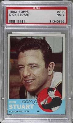 1963 Topps Dick Stuart #285 PSA 7 - Image 1 of 2