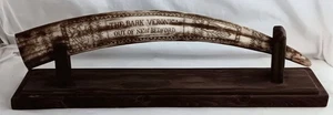 Large 18" Faux Carved Scrimshaw Tusk The Bark Veronica out of New Bedford- Resin - Picture 1 of 14