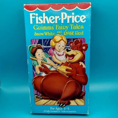 Fisher-Price Grimms’ Fairy Tales Snow White and Rose Red VHS 1980s Kids Video - Image 1 of 3