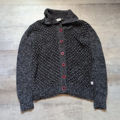 Cute Rip Curl Long Sleeve Open Knit Gray Sweater Cardigan Women’s Large L Y2K - Image 1 of 4