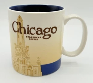 Starbucks Chicago Skyline Global Icon Coffee Cup Mug Collector Series 2010 16 oz - Picture 1 of 10