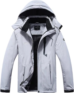 Men'S Ski Jacket Warm Winter Waterproof Windbreaker Hooded Raincoat Snowboarding - Picture 1 of 12