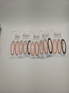 Lot 5 Scunci The Basik Edition Matte Enamel Snap Clips Assorted Colors, 3-Pieces - Picture 1 of 3
