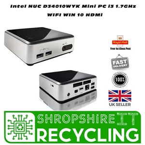 Intel NUC D34010WYK Mini PC i3 1.7GHz 240GB SSD 8GB WIFI PSU WIN 10 - Picture 1 of 8