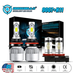 LED Headlight Hi/Lo Beam+Fog Light For Chevy Cobalt 2005-10 / Pontiac G5 2007-10 - Picture 1 of 12