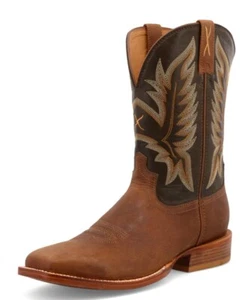 Men's 9.5 D Twisted X MXTL002 Tech X CellStretch Square Toe Brown Cowboy Boots - Picture 1 of 6