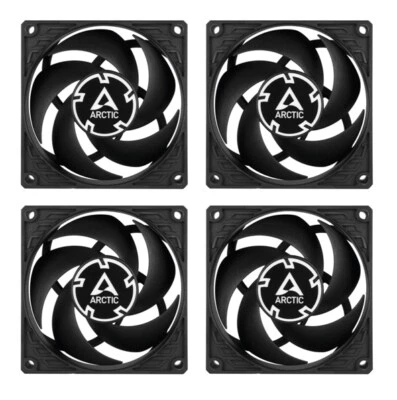 4 x Pack ARCTIC P8 80mm Black PC Case Fans 3000RPM 23.4-CFM 0.3-Sone 12V 3-Pin - Image 1 of 4