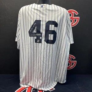 Andy Pettitte Signed New York Yankees Majestic Jersey Inscribed MLB & Fanatics - Picture 1 of 3