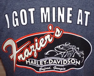 FRAZIER'S HARLEY DAVIDSON MOTORCYCLES OF BUFORD GEORGIA GA LARGE T-SHIRT TEE - Bild 1 von 5