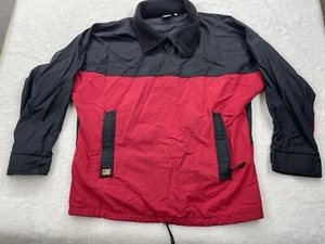 Vintage Wave Rave Jacket Mens Medium Red Black Snowboard Made USA Y2K 90s Coat - Picture 1 of 15