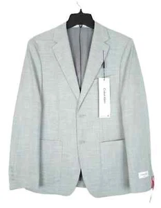 NWT CALVIN KLEIN Slim Fit Soft Stretch Mint Green Sport Coat Blazer 44S - Picture 1 of 4