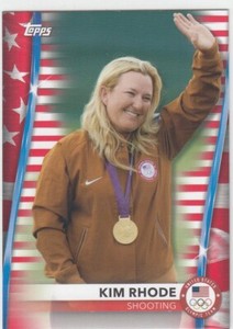 2020 2021 Kim Rhode Topps Olympics USA FLAG Parallel /299 - #31 Shooting