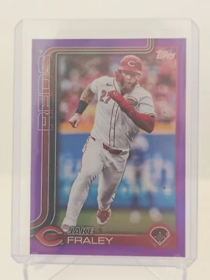 2025 Topps Series 2 Jake Fraley Purple Foil /250 #675 Reds - Image 1 of 2