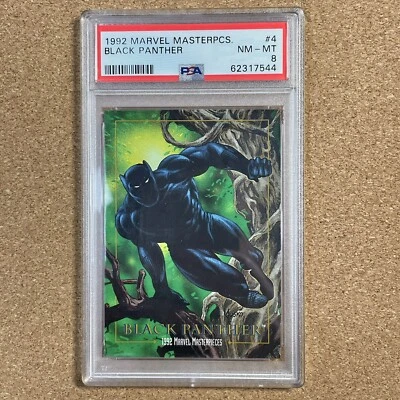 Black Panther #4 1992 SkyBox Marvel Masterpieces Avengers - PSA 8 Near Mint - Image 1 of 4