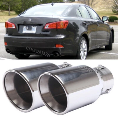 For Lexus ES250 2PCS Exhaust Pipe Tip Rear Tail Throat Muffler 1.5" to 3" Foto 1 de 4