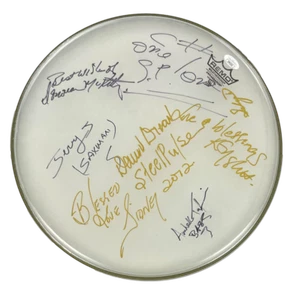 Stahlpulsband signiertes Autogramm 14" Bühne gebraucht klar Trommelkopf mit JSA COA - Bild 1 von 1