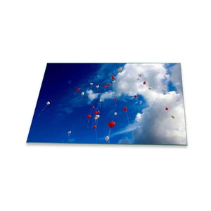 Herdabdeckplatte Ceran 1 Teilig 80x52 Natur Blau Abdeckung Glas Spritzschutz - Bild 1 von 9