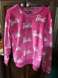 Mattel Barbie Hot Pink Soft Fleece Women’s Sweatshirt Large - Picture 1 of 5