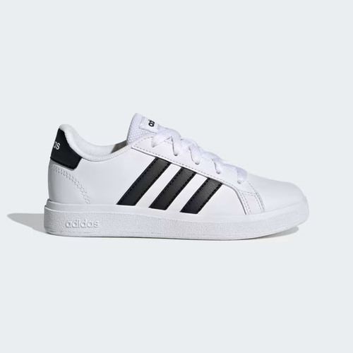 Adidas Grand Court 2.0 Sneaker Tennis Bianco Nero Pizzo Giovanile Taglia 3