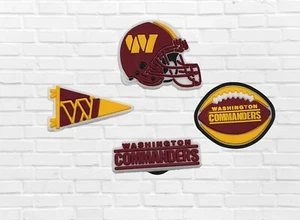 4pc Washington Commander Charms Shoe Charms for Crocs Football Charms NFL Charms - Picture 1 of 3