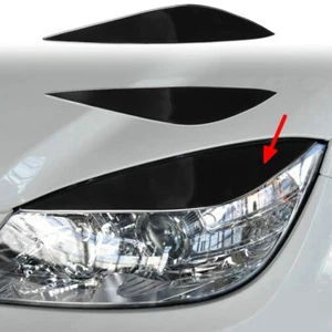 2x Piano Black Auto Headlight Front Eyebrow Molding Trim For W204 C180 C200 C300 - Picture 1 of 7