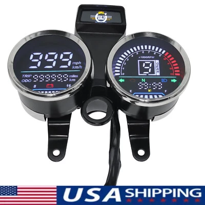 Motorcycle Digital Meter Assembly Speedometer Odometer Gauge For Suzuki GN125 US - Image 1 of 4