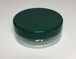 Empty 50ml Clear Plastic Jars With Green Plastic Screw On Lid. Quality Jar & Lid - Picture 1 of 1