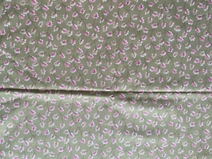 KESSLERS~Concord Fabric~ANDOVER~Autumn Leaves Vines~OLIVE GREEN~2 yds Single Cut - Picture 1 of 3