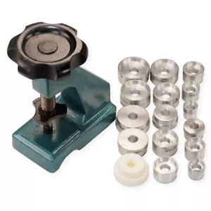 Pro Watch Case Back Closer Glass Crystal Fitting Press Tool 15 Aluminium Dies - Picture 1 of 5