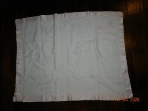 Chatham North Star Vintage Baby Blanket White Acrylic Satin Trim - Picture 1 of 3
