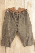 Antique Shorts Boy's French gray & black Children's Clothing 1900 26 inch waist 