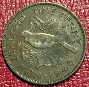 HIGH GRADE XF DETAILS 1946 NEW ZEALAND LARGE PENNY-MAY272 - Picture 1 of 2